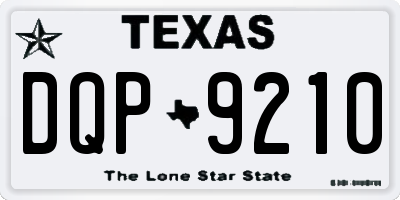 TX license plate DQP9210