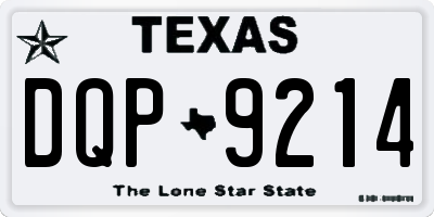 TX license plate DQP9214