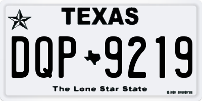 TX license plate DQP9219