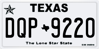 TX license plate DQP9220