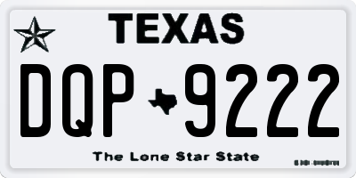 TX license plate DQP9222