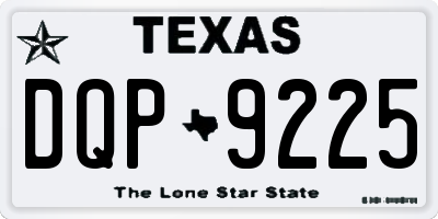 TX license plate DQP9225