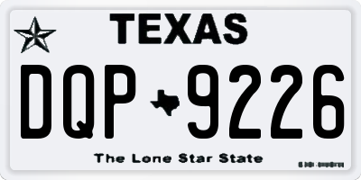 TX license plate DQP9226