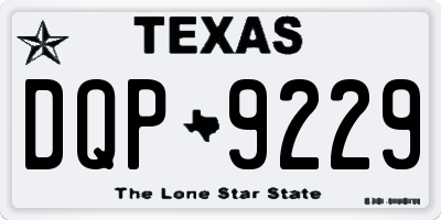TX license plate DQP9229