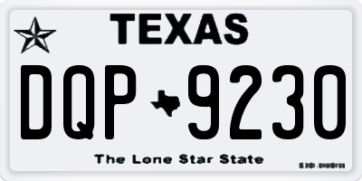 TX license plate DQP9230