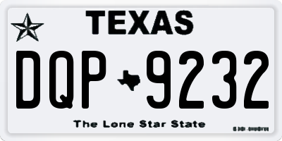 TX license plate DQP9232