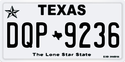 TX license plate DQP9236