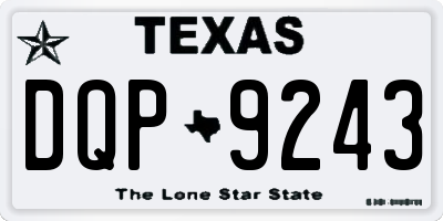 TX license plate DQP9243