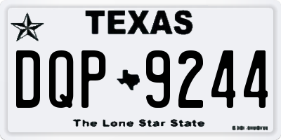 TX license plate DQP9244