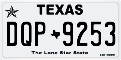 TX license plate DQP9253