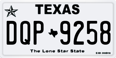 TX license plate DQP9258