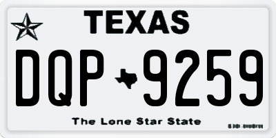 TX license plate DQP9259