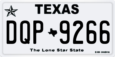 TX license plate DQP9266