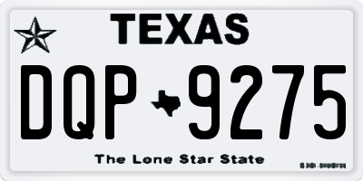 TX license plate DQP9275