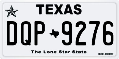 TX license plate DQP9276