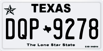 TX license plate DQP9278