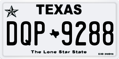 TX license plate DQP9288