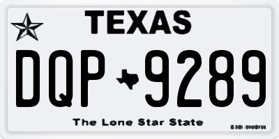 TX license plate DQP9289
