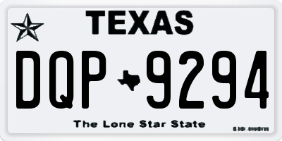 TX license plate DQP9294
