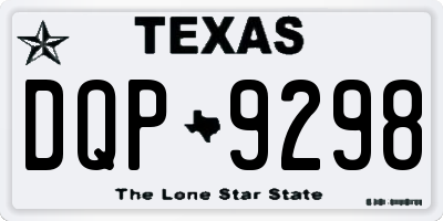 TX license plate DQP9298