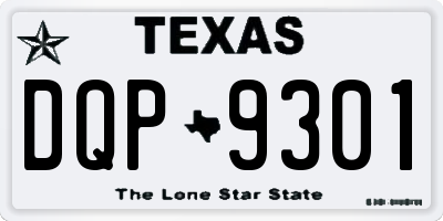 TX license plate DQP9301