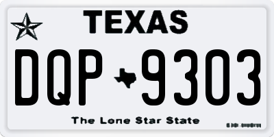 TX license plate DQP9303