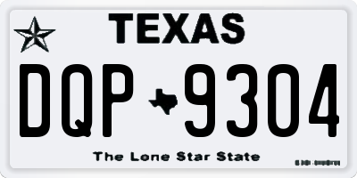 TX license plate DQP9304