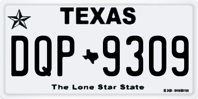 TX license plate DQP9309