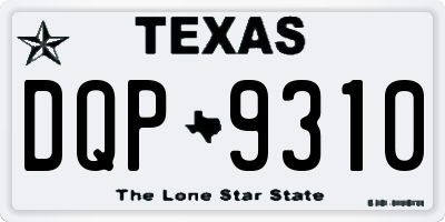 TX license plate DQP9310