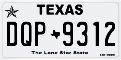 TX license plate DQP9312