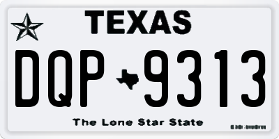 TX license plate DQP9313