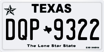 TX license plate DQP9322