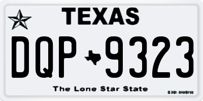 TX license plate DQP9323