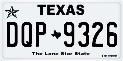 TX license plate DQP9326