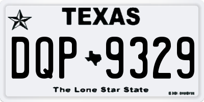 TX license plate DQP9329
