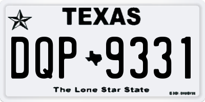 TX license plate DQP9331