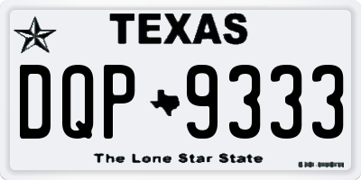 TX license plate DQP9333
