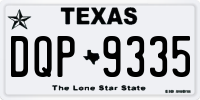 TX license plate DQP9335