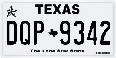 TX license plate DQP9342