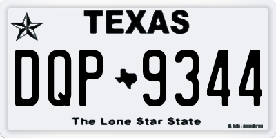 TX license plate DQP9344