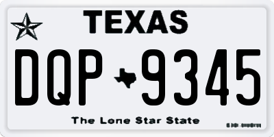 TX license plate DQP9345