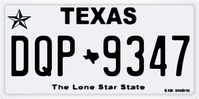 TX license plate DQP9347