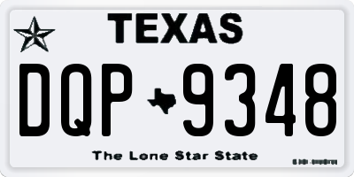 TX license plate DQP9348