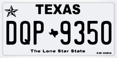 TX license plate DQP9350