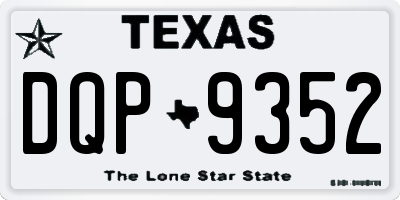 TX license plate DQP9352