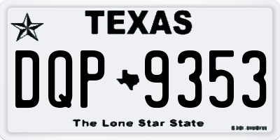 TX license plate DQP9353