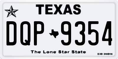 TX license plate DQP9354