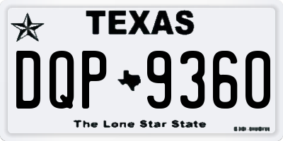 TX license plate DQP9360