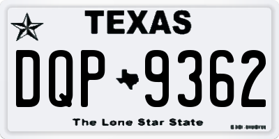 TX license plate DQP9362