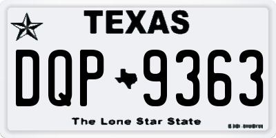 TX license plate DQP9363